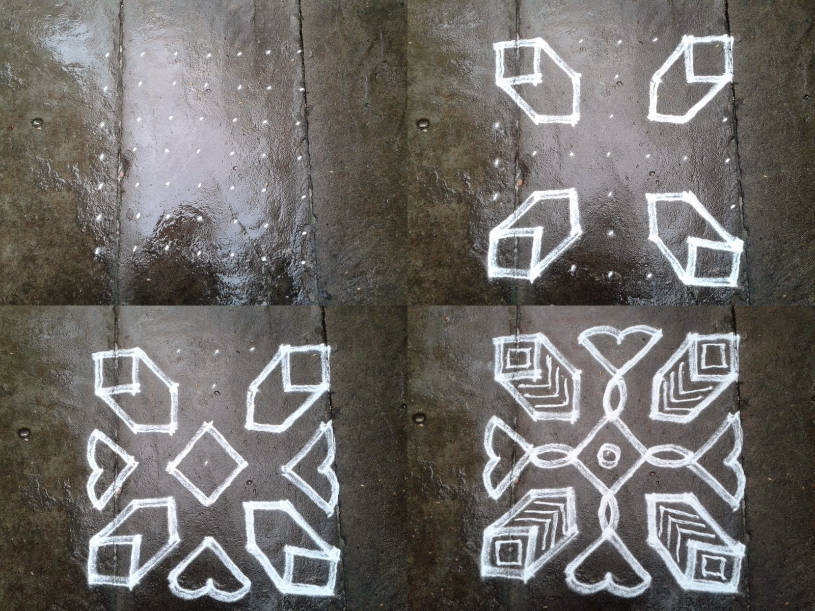 Rangoli designs/Kolam [S.no 139] 7 Pulli 7 Varisai Box Kolam